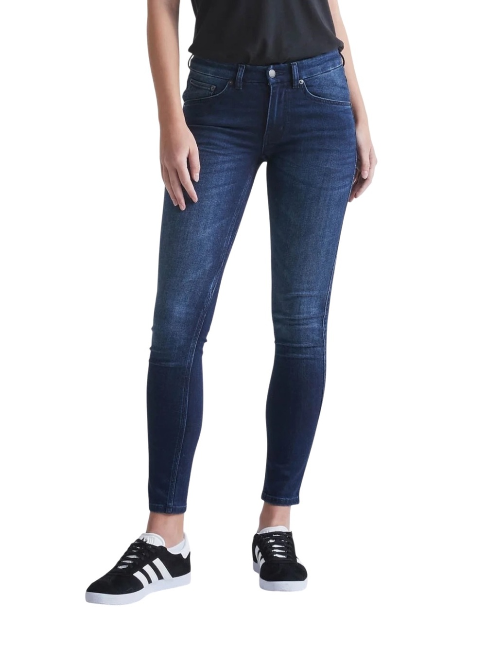 DU/ER Women’s Dark Blue Stretch Skinny Jeans
